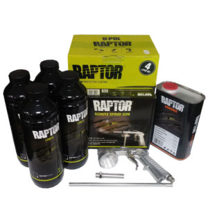 4 liter raptor black bed liner + schultz spray gun
